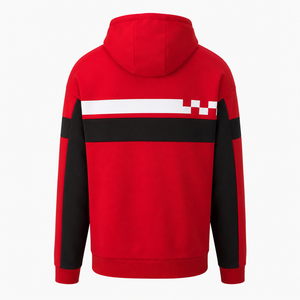 เสื้อฮู้ดสีแดงดำแบบคัสตอม  ทรงพูลโอเวอร์  ยูนิเซ็กส์  สไตล์ลำลองสตรีทแวร์  ผ้าฝ้าย 100%  ผ้าฟลีซเนื้อนุ่มสำหรับฤดูหนาว - Product Image 2