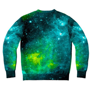 Men's Crew Neck <b>Sweatshirt</b> Galaxy Print Sublimation Polyester Knitted Casual Pullover Regular Fit Autumn Wear - Product Image 4