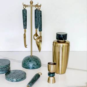 Utensilios de barra de primera calidad, accesorios para coctelería, elegante base de mármol, abridor de botellas de acero inoxidable, decoración para barra de bar. - Product Image 4