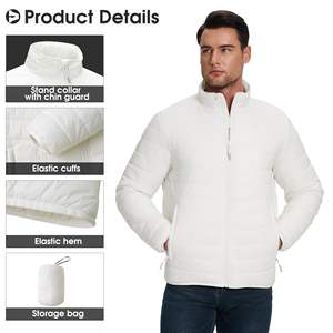 เสื้อแจ็คเก็ตพัฟเฟอร์แฟชั่นขายส่ง เสื้อโค้ทดีไซน์เนอร์บุขนเป็ดสำหรับผู้ชาย เสื้อแจ็คเก็ตพัฟเฟอร์แบบมันเงาบุขนเป็ดสำหรับผู้ชาย - Product Image 3