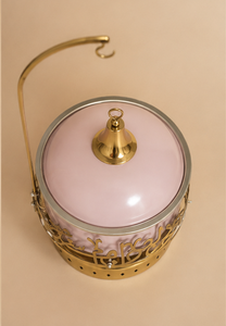 ถาดอุ่นอาหารทองเหลืองพร้อมฝาปิดลายอักษรอาหรับสำหรับบุฟเฟ่ต์ - Product Image 3