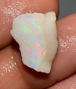 Opale brute naturelle australienne de 4,90 carats, opale brute multi-feu, pierre précieuse Coober Pedy, forme fantaisie, prix de gros, pierres précieuses brutes - Product Image 2