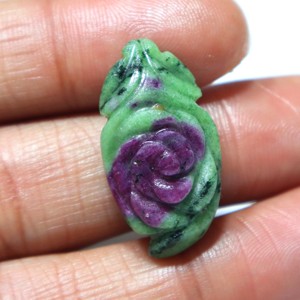 Cabujón de Zoisita Rubí Natural Tallado, Gema de Rubí Tallada a Mano, Piedra Suelta Lisa, Proveedor Mayorista para Joyería - Product Image 2