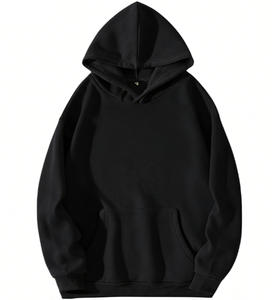 Sweat à capuche pour homme 100% coton, tissu épais, pull-over décontracté avec poche, style streetwear, logo personnalisé, vente en gros OEM - Product Image 2