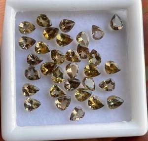 Lote de tanzanita natural facetada sin calentar de 5x4 mm. Corte pera de tanzanita suelta. - Product Image 2