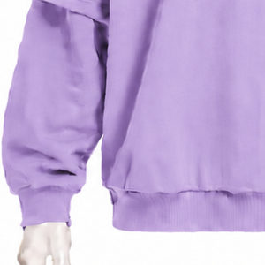 Sweat à capuche double couche lavande, coupe oversize, manches superposées, épaules tombantes, épais, style streetwear décontracté - Product Image 6