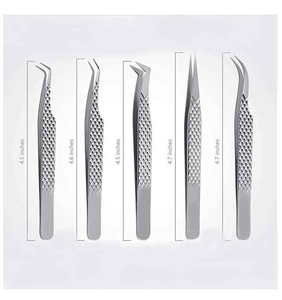 High Quality Silver Pointed Eyebrow Extension <b>Lash</b> Tweezers Precision Anti-Acid Stainless Steel <b>Individual</b> Tweezers - Product Image 3