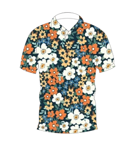 Camisa Polo Vintage para Hombre con Estampado Floral, Manga Corta, Cuello con Botones, Informal, Transpirable y Ligera para Verano - Product Image 1