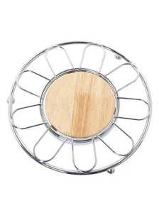 Sous-plat en métal noir moderne motif feuille, design botanique, résistant à la chaleur, support de pot, protection de table robuste, outil de cuisine pour plaques chaudes - Product Image 6