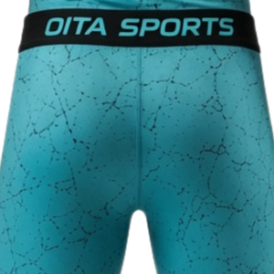 Turquoise Black <b>Men</b> Compression <b>Shirt</b> and Shorts Set Breathable Quick Dry Stretch Fitness Gym Training Running Workout Athletic - Product Image 6