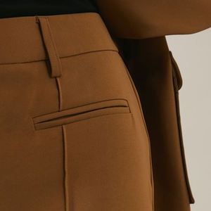 Pantalones de Moda para Mujer Talla Grande, Diseño de Cintura Alta, Pierna Ancha, Holgados, de Algodón y Lino, Estilo Campana - Product Image 5