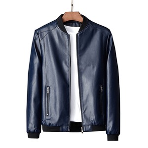 Blouson aviateur en cuir marron pour homme avec poignets ajustables pour les boutiques en ligne, fournisseur en gros à faible MOQ - Product Image 3