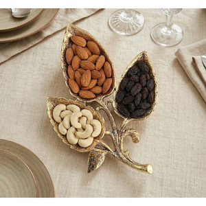 Nueva llegada: Plato de servir hecho a mano de metal para mesa de Ramadán, con almendras, anacardos, pasas, dátiles y frutos secos. - Product Image 5