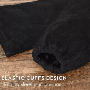 Mangas de trabajo de cuero de vaca de primera calidad para soldadura, resistentes al calor y a las llamas, a los impactos, nivel de corte ANSI 2, resistentes a desgarros y abrasión, con protección para el pulgar. - Product Image 4