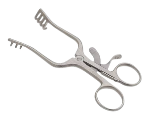 Écarteur chirurgical auto-serrant Weitlaner 16 cm, 3x4 dents coupantes, en acier inoxydable, instrument manuel de chirurgie générale, kit chirurgical - Product Image 4