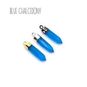 Colgante de calcedonia azul en forma de lápiz para decoración del hogar, regalos y manualidades, precios al por mayor - Product Image 3