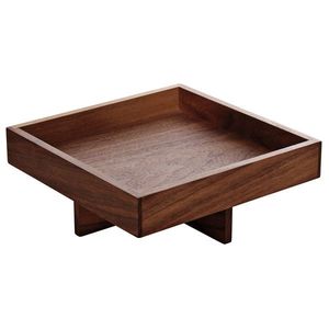 Wholesale Price <b>Square</b> Wooden Footed Serving Tray for <b>Kitchen</b> Dining <b>Table</b> Snacks Party Home Entertaining Elegant Stylish Decor - Product Image 1