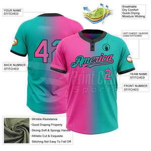 Camisas de Béisbol de Dos Botones para Adultos, Fabricadas en Pakistán, Camisas de Béisbol de Dos Botones con Contraste de Color - Product Image 2