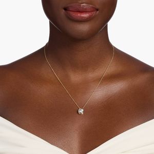 Bezel Lab-Grown Diamond Pendant In Yellow Gold - Product Image 4