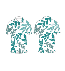 เสื้อโปโลพิมพ์ลายใบไม้เขตร้อนสำหรับผู้ชาย เสื้อแขนสั้นลำลองสำหรับฤดูร้อน เสื้อคอปกติดกระดุม ระบายอากาศได้ดี น้ำหนักเบา - Product Image 3