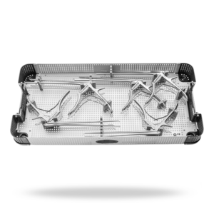 Plateau de stérilisation pour instruments de neurochirurgie vertébrale, avec plaque fine pour Kerrison Rongeur et plateau d'opération ouvert - Product Image 1