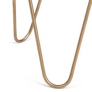 Tavolino Patrice in Metallo Dorato Naturale e Legno per Arredamento Soggiorno - Product Image 3