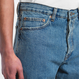 Jeans évasés pour hommes, coupe bootcut, non extensibles, en denim élégant délavé, vente en gros, pantalons de mode été-automne - Product Image 4
