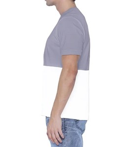 Camiseta de Hombre de Alta Calidad, Personalizada, Cómoda, de Tela, Estilo Urbano, Talla Grande, Cuello Redondo, Manga Corta, Dos Tonos - Product Image 3