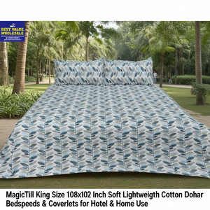 ผ้าคลุมเตียง MagicTwill ขนาดคิงไซส์ 108x108 นิ้ว เนื้อผ้านุ่ม น้ำหนักเบา ผลิตจากผ้าฝ้ายโดฮาร์ เหมาะสำหรับใช้ในโรงแรมและที่บ้าน - Product Image 3