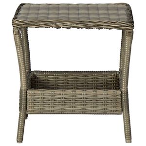 Tavolo da Giardino in Polyrattan Marrone con Struttura in Acciaio Verniciato a Polvere e Piano in PP - Product Image 2