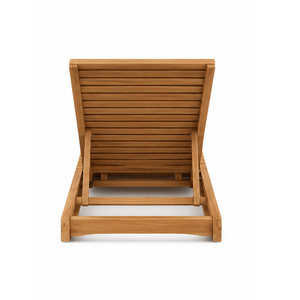 Chaise longue d'extérieur en teck massif réglable, mobilier de piscine pour hôtel, villa, patio - Product Image 5