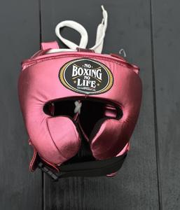 หมวกป้องกันศีรษะสำหรับชกมวยแบบเต็มใบหน้า No Boxing No Life หนังพรีเมียม ปรับได้ ป้องกันการฝึกซ้อม ปิดด้วยเชือกผูก - Product Image 1