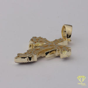 Pendentif croix haut de gamme avec diamant de laboratoire et finition de bijouterie premium, design de collier hip hop - Product Image 3