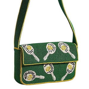 กระเป๋าถือสะพายไหล่ประดับลูกปัดทำมือ กระเป๋าฤดูร้อนประดับลูกปัด กระเป๋า Staud แบบประดับลูกปัด กระเป๋าสะพายไหล่ประดับลูกปัด กระเป๋าถือประดับลูกปัดจากอินเดีย - Product Image 1