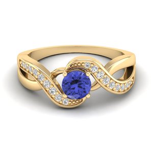 Bague en or rose 14 carats avec pierre précieuse tanzanite, design classique, best-seller REYES, haute qualité, certifiée GRA, bijoux en moissanite pour femmes - Product Image 6