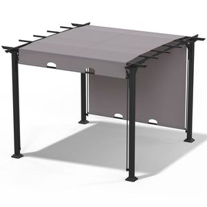 Pergola e Gazebo da Esterno Grigio 3x3 Metri - Product Image 5