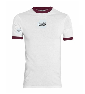 Cotton Ringer Letter Print Graphic Ringer Tee Top Streetwear Rapper Ringer Tee Top Wholesale - Product Image 1