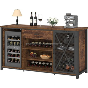 ตู้บาร์ไม้จริงพร้อมชั้นวางไวน์ ดีไซน์ทันสมัย แบรนด์ Growth World Export สำหรับห้องนั่งเล่นและห้องรับประทานอาหาร - Product Image 2