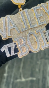 Collares Hip Hop Personalizados CONCEPTION con Incrustaciones de Diamantes de Imitación, Cadena Cubana con Colgante para Hombre, Accesorios de Joyería para Raperos - Product Image 6