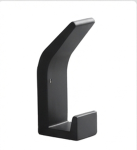 Premium Metal <b>Black</b> Powder Coated Wall <b>Hook</b> With Mirror Polished Finished Modern Design for Stylish Home Decor Organization - Product Image 1