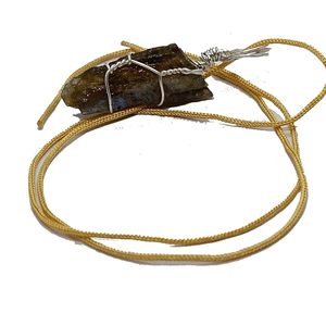 Colgante de cristal natural de labradorita con alambre, imagen grabada en bruto, amuleto de moda, Gujarat - Product Image 4
