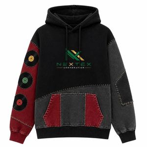 Wholesale Color Block <b>Stitched</b> <b>Hoodie</b> Unisex DIY Aesthetic Graphic Sweatshirt Winter Top - Product Image 4