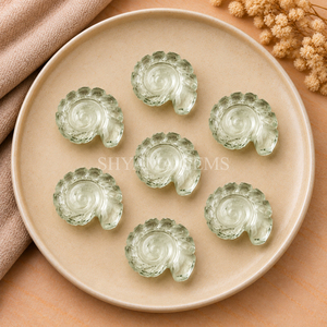Colgante de Gema Tallada de Concha de Nautilus de Amatista Verde de 20mm para Fabricación de Joyas, Artesanía y Suministro al por Mayor - Product Image 1