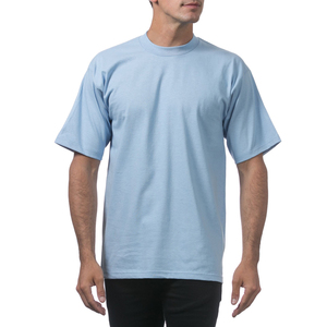 เสื้อยืดคอกลมแขนสั้นผ้าฝ้ายสีน้ำเงินสำหรับผู้ชาย ทรงปกติ ระบายอากาศได้ดี แห้งเร็ว ขายส่งราคาถูก - Product Image 2