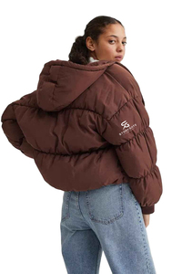 <b>Women</b> Casual Corduroy Quilted Bubble Puffer <b>Jacket</b> <b>Winter</b> <b>Warm</b> Hooded Outdoor Fashion Windproof Solid Color Lightweight Logo - Product Image 2
