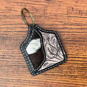 Porte-clés OEM en cuir de vachette usiné porte-clés personnalisés en cuir véritable style cowboy porte-clés unisexe meilleurs cadeaux accessoires - Product Image 2