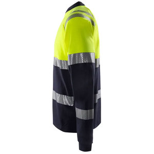 OEM Long Sleeve Construction Worker Traffic Road Cleaner Safety Clothes Reflective Hi Vis Workwear T-Shirts - Product Image 6