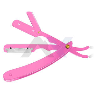 Rasoir droit professionnel pour hommes, lame en acier inoxydable durable, prise en main confortable, bord de sécurité, logo personnalisé, marque OEM - Product Image 6