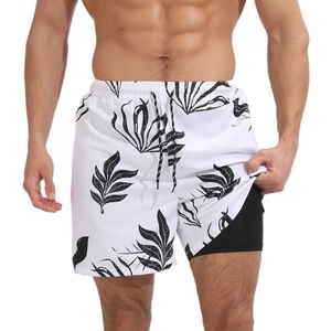 Men's 2026 Summer Sporty <b>Mid</b> Waist Casual Double-<b>Layer</b> Canvas Gym Shorts Solid Quick Dry Eco-Friendly Beach Custom Design Pocket - Product Image 5