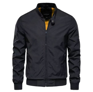Chaqueta Bomber Rosa para Hombre SIRIUS SPORTS, Cuello Alto, Cierre Frontal con Cremallera, Corte Regular Informal, Material de Forro Polar de Poliéster/Nailon, Ropa de Invierno - Product Image 1